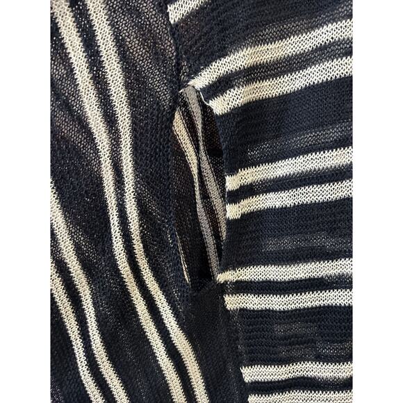 Zenergy by Chico’s Blue White open knit shawl linen women’s size s/m - Picture 2 of 6